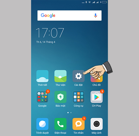 Vào cài đặt bổ sung